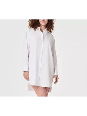 SPANX White Button-Front Shirt